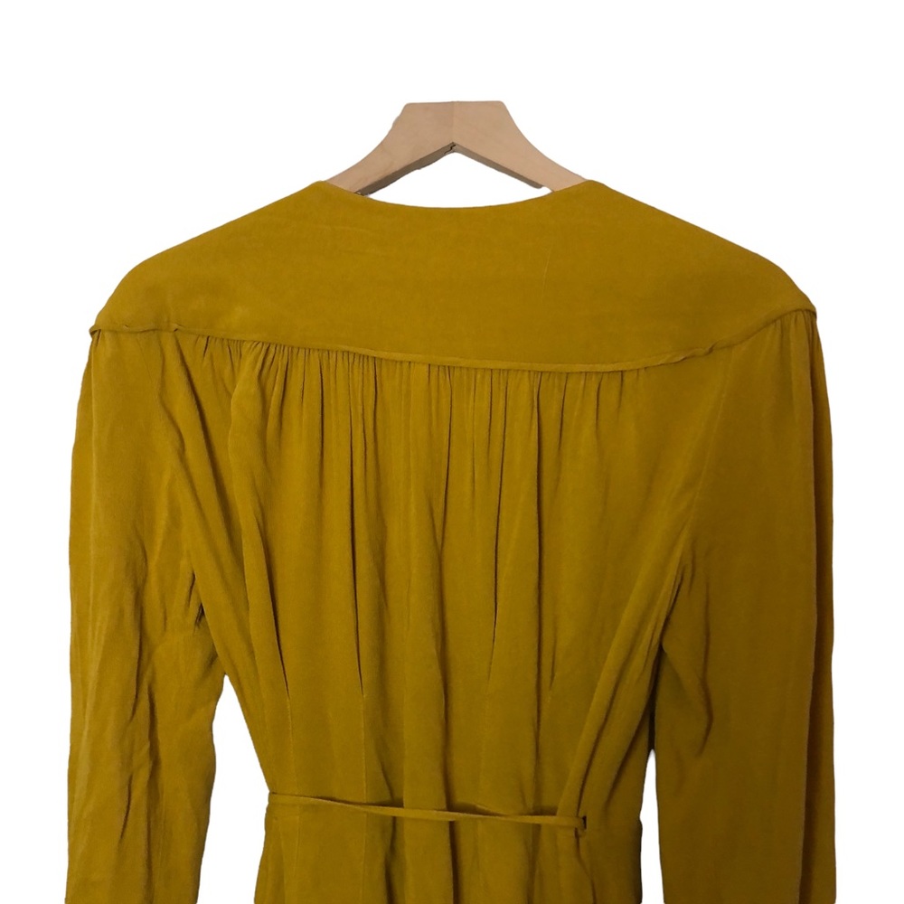 Free People Mustard Yellow Gold Double Life Mini Wrap Dress - Picture 12 of 14